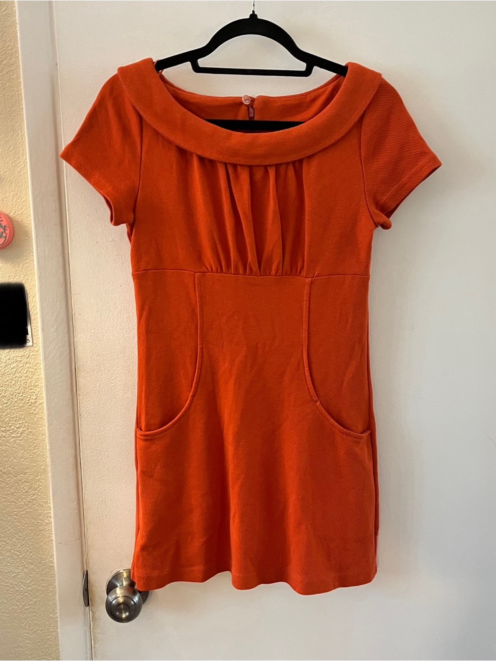 Y2K Twee Dress Boat Neck Collar New Girl Teacher Core Textured Ruffled Size 4